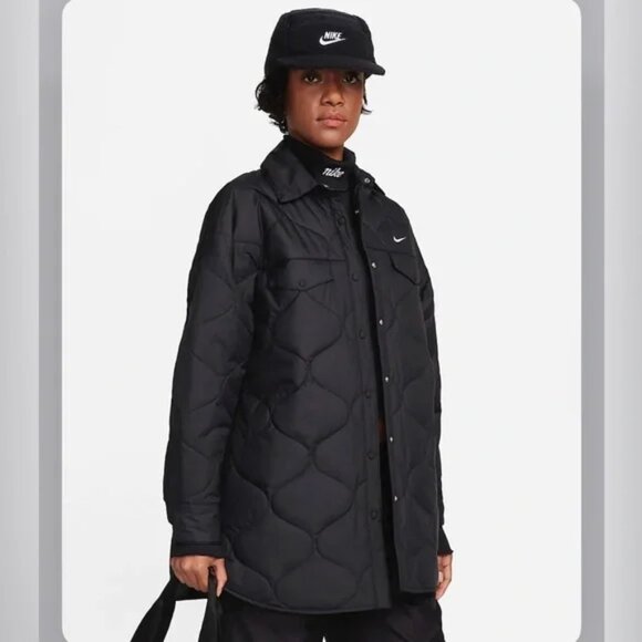 NWT Nike Sportswear Essential Quilted Trench Jacket - Picture 3 of 8